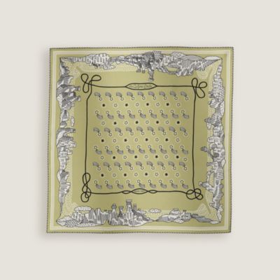 Grand Tralala bandana 55 - Black | Hermès Australia